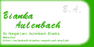 bianka aulenbach business card